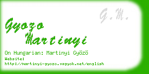 gyozo martinyi business card